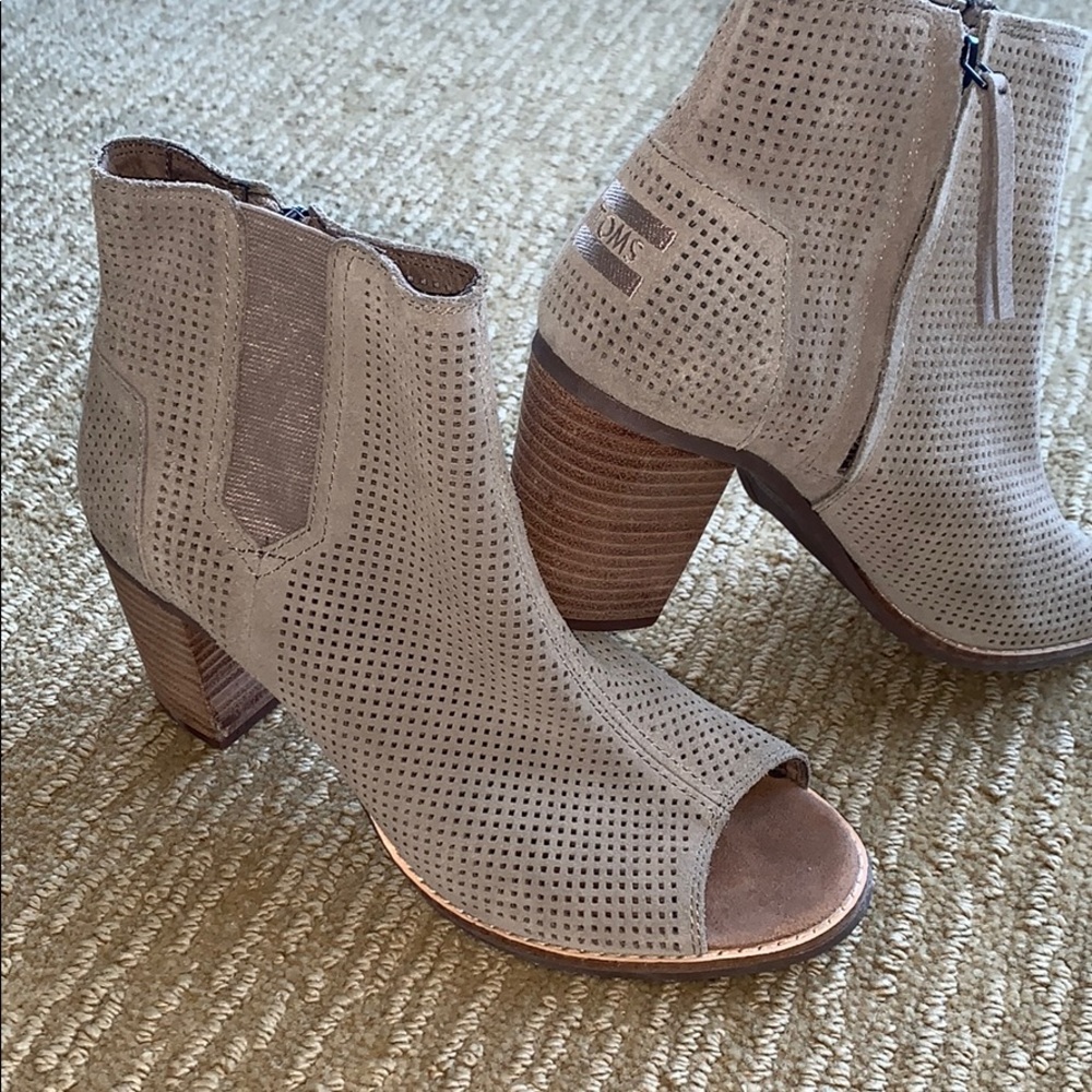 Open Toe Bootie High Heel Toms